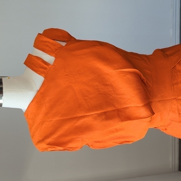 Yigal Azrouel NY Strappy Asymmetric Sheath Dress Orange 4 party cocktail summer - Picture 4 of 8